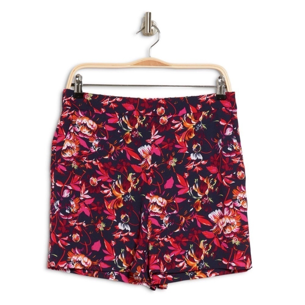 [Halogen] Classic Dark Floral Shorts